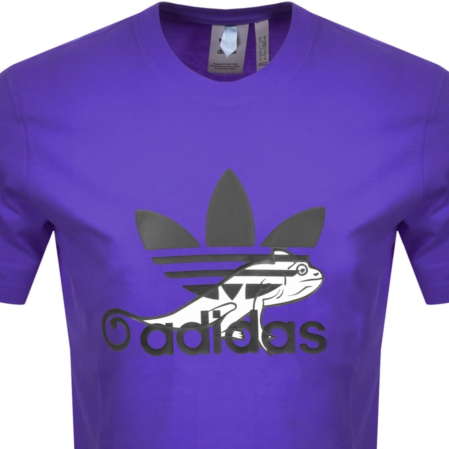 Alternative Image for Productadidas Originals Chameleon Trefoil T Shirt Purple2
